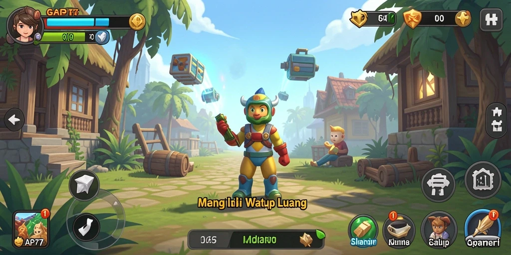 Tangkapan layar utama API77 menunjukkan gameplay yang menarik dan interaktif.