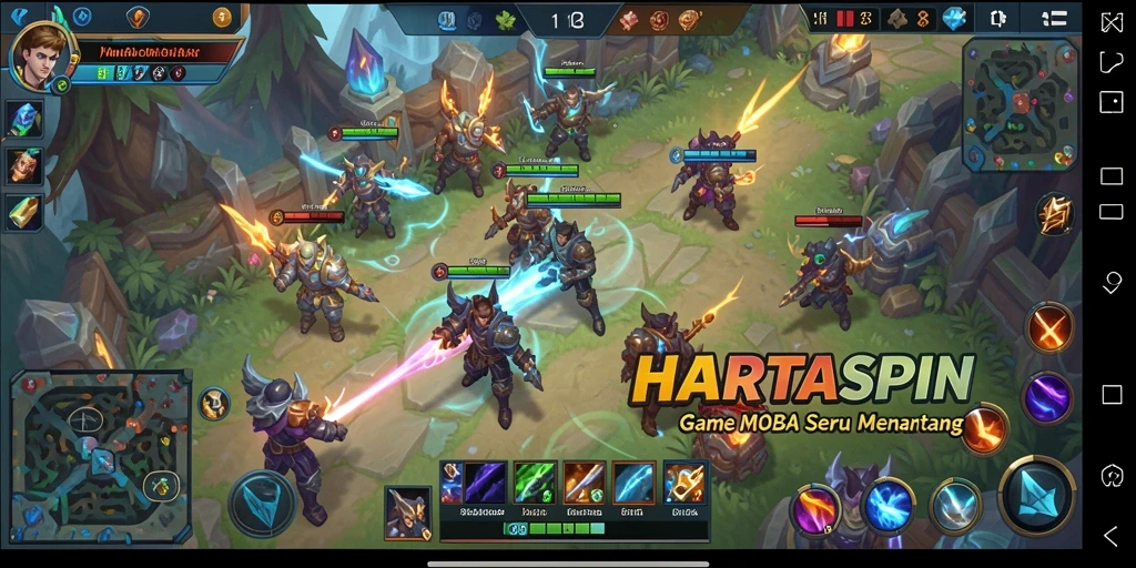 Tampilan gameplay HARTASPIN yang seru dan seru.