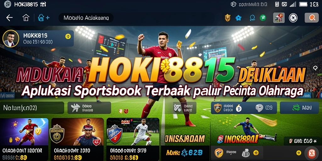 Tampilan interaktif HOKI8815 dengan berbagai pilihan taruhan olahraga.