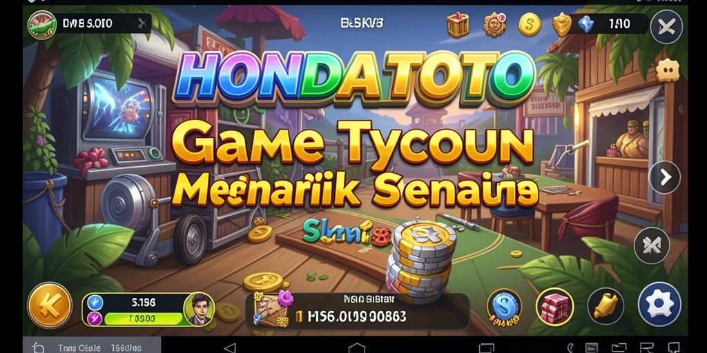 Tampilan gameplay HONDATOTO yang kaya akan elemen Tycoon.