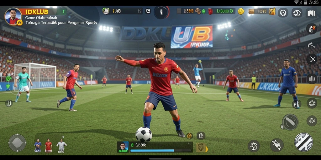 Tampilan dinamis dari gameplay olahraga di IDKLUB yang seru.