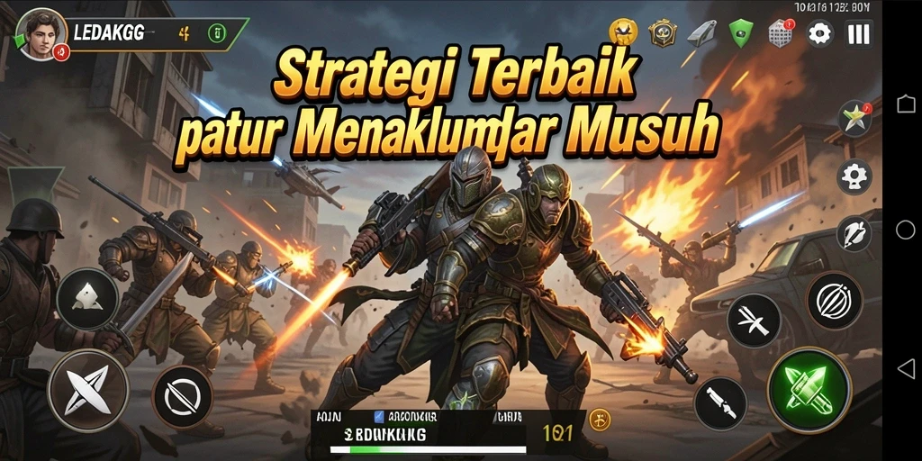 Tampilan gameplay strategis yang memukau di LEDAKGG.
