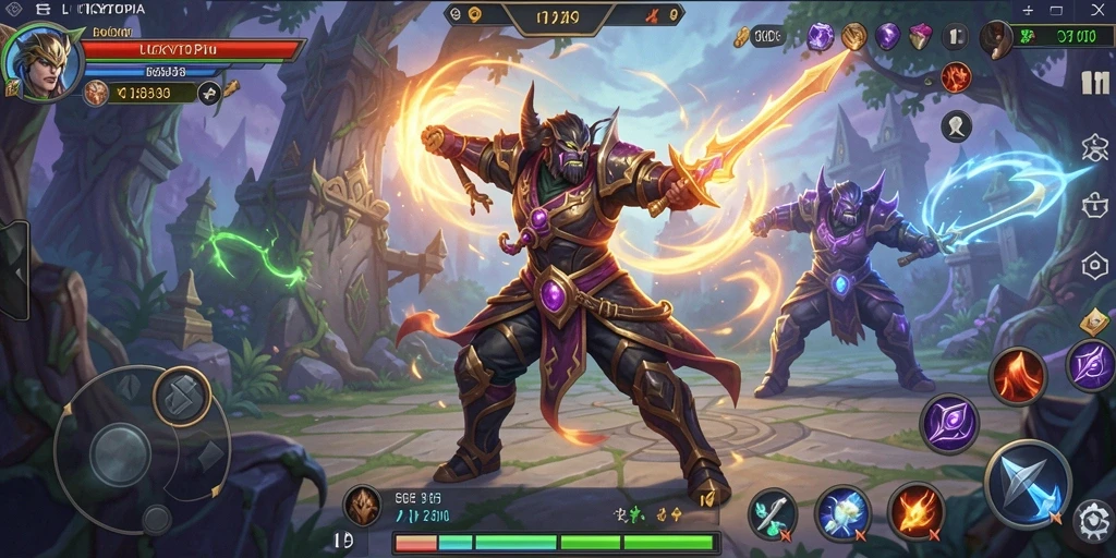 Gameplay Fighting seru di LUCKYTOPIA, penuh aksi dan strategi.