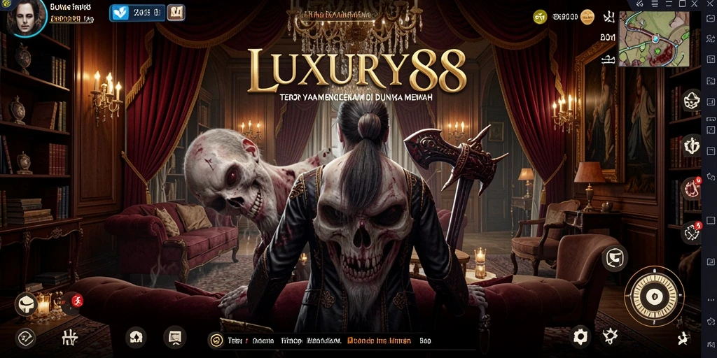 Gameplay LUXURY88 dengan suasana horor yang mencekam.