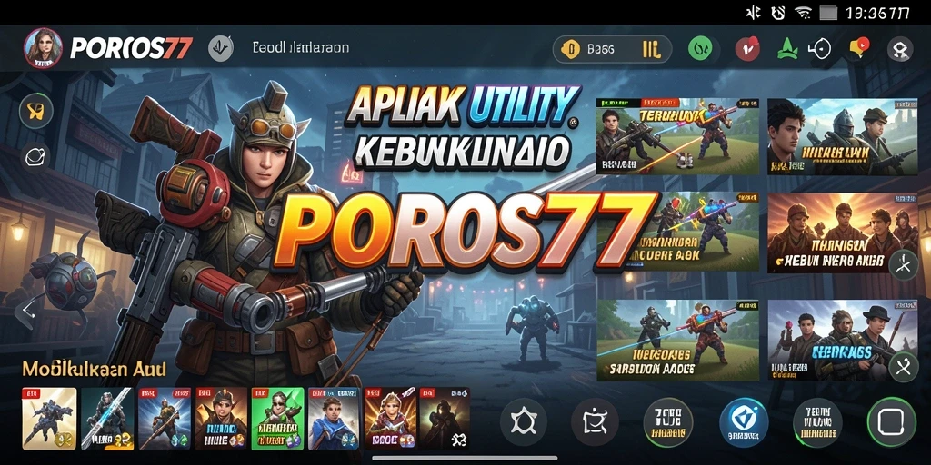 Tampilan antarmuka POROS77 yang menarik dan intuitif.