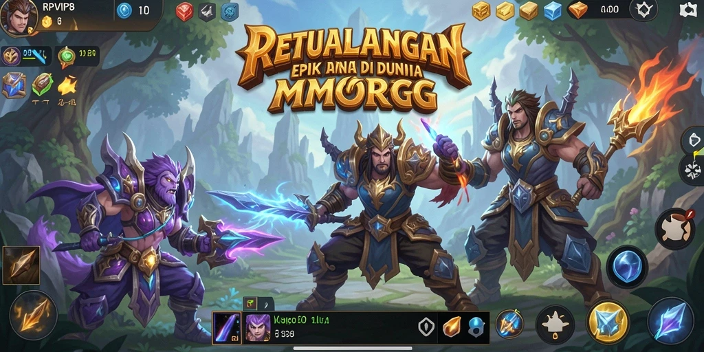 Tampilan screenshot RPVIP8 dengan aksi pertarungan seru di MMORPG.