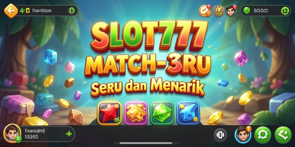 Tampilan gameplay seru dengan kombinasi simbol yang menantang.