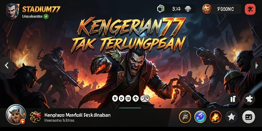 Screenshot menampilkan suasana mencekam di dalam stadion
