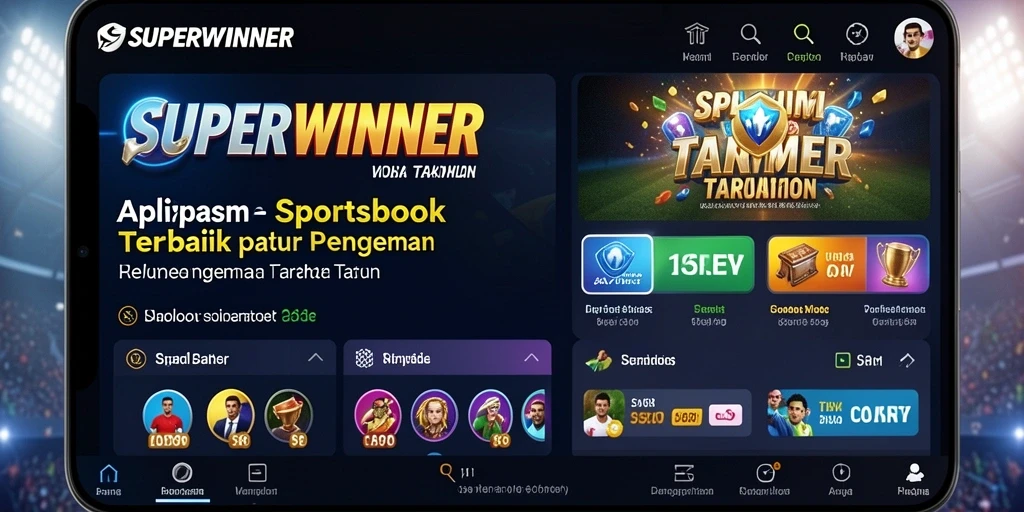 Tampilan gameplay aplikasi Sportsbook SUPERWINNER yang menarik.