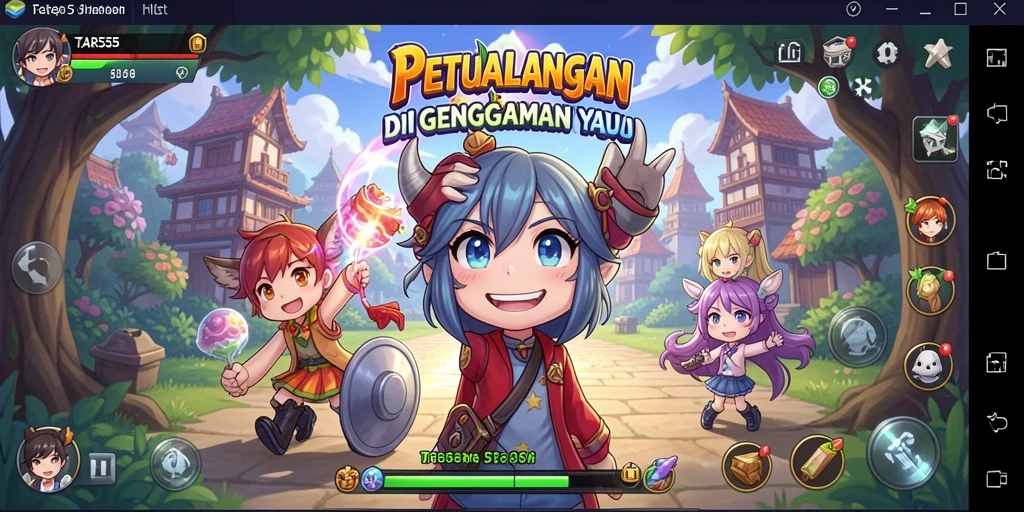 TAR555 menampilkan karakter anime dalam aksi seru dan grafis yang memukau.