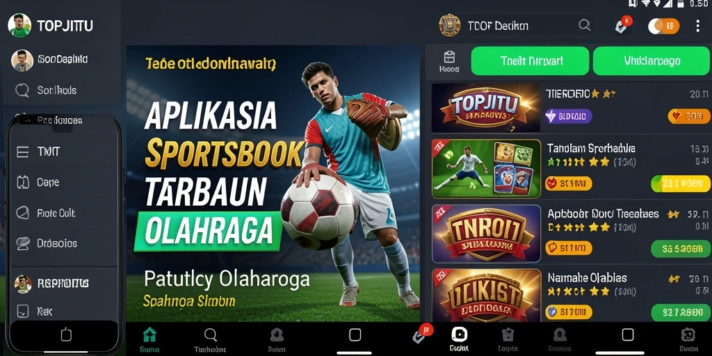 Screenshot gameplay menarik dari aplikasi Sportsbook TOPJITU.